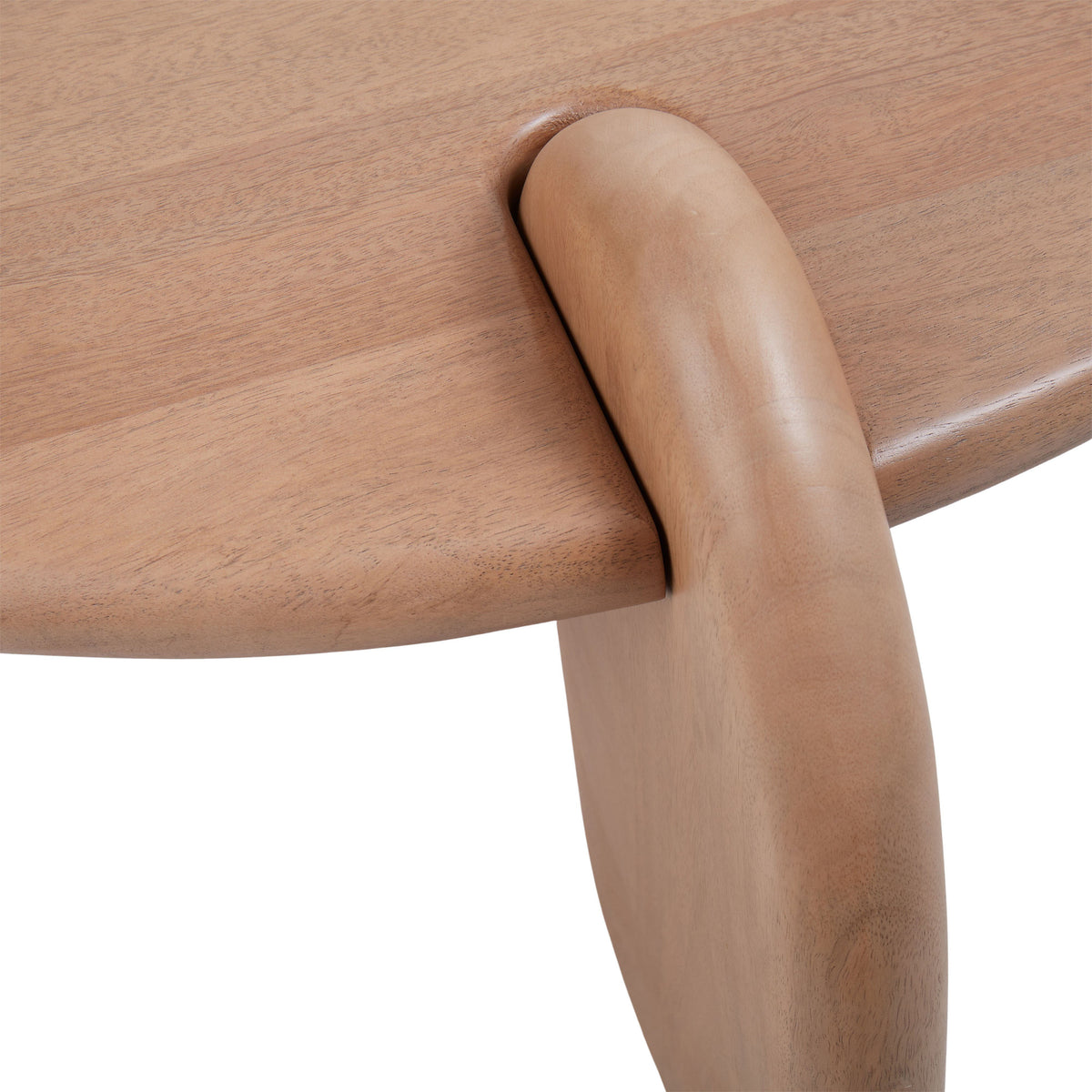 Lionel Round Timber Coffee Table Brown Comeo Home