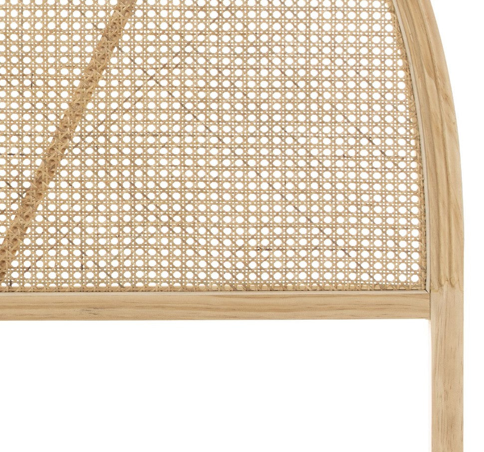 Leticia Timber Rattan Queen Bedhead Natural Comeo Home