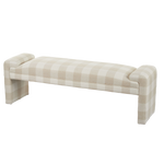 Load image into Gallery viewer, Andrea Checkered Pattern Bench Seat Ottoman
