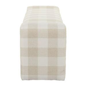 Andrea Checkered Pattern Bench Seat Ottoman