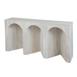 Load image into Gallery viewer, Arch Wood Console Table - Lime Wash
