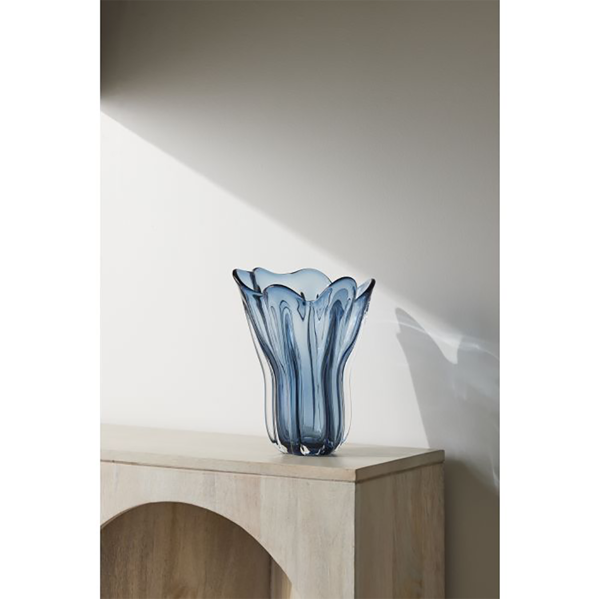 Arch Wood Console Table - Lime Wash