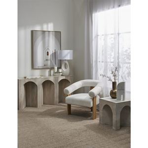 Arch Wood Console Table - Lime Wash
