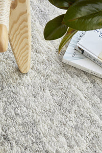 Darren Palmer Travertine Hand Made Wool Rug - Silver
