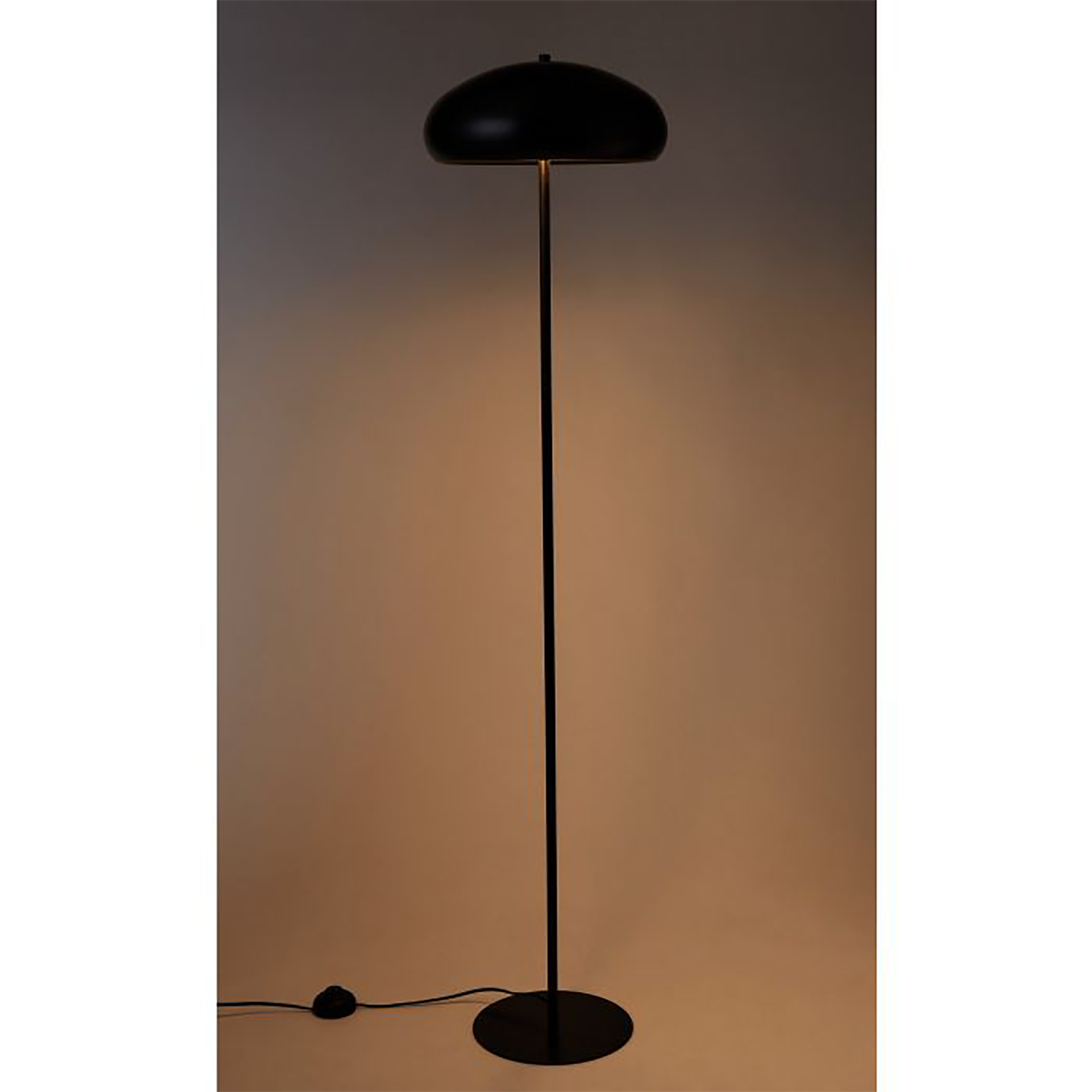 Black metal standard lamp deals
