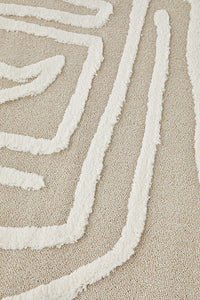 Eloise Power-Loomed Polypropylene Rug - Natural