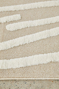 Eloise Power-Loomed Polypropylene Rug - Natural