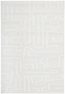 Eloise Power-Loomed Polypropylene Rug - White