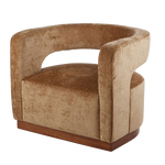 Load image into Gallery viewer, Grand Designs Gold Aged Velvet Armchair - Walnut
