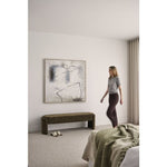 Load image into Gallery viewer, Grand Designs Lucca Velvet Bench Seat – Moss
