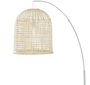 Grand Designs Weave Floor Lamp – Natural & Light Grey