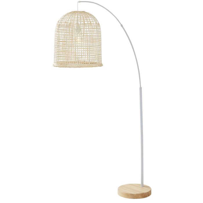 Grand Designs Weave Floor Lamp – Natural & Light Grey
