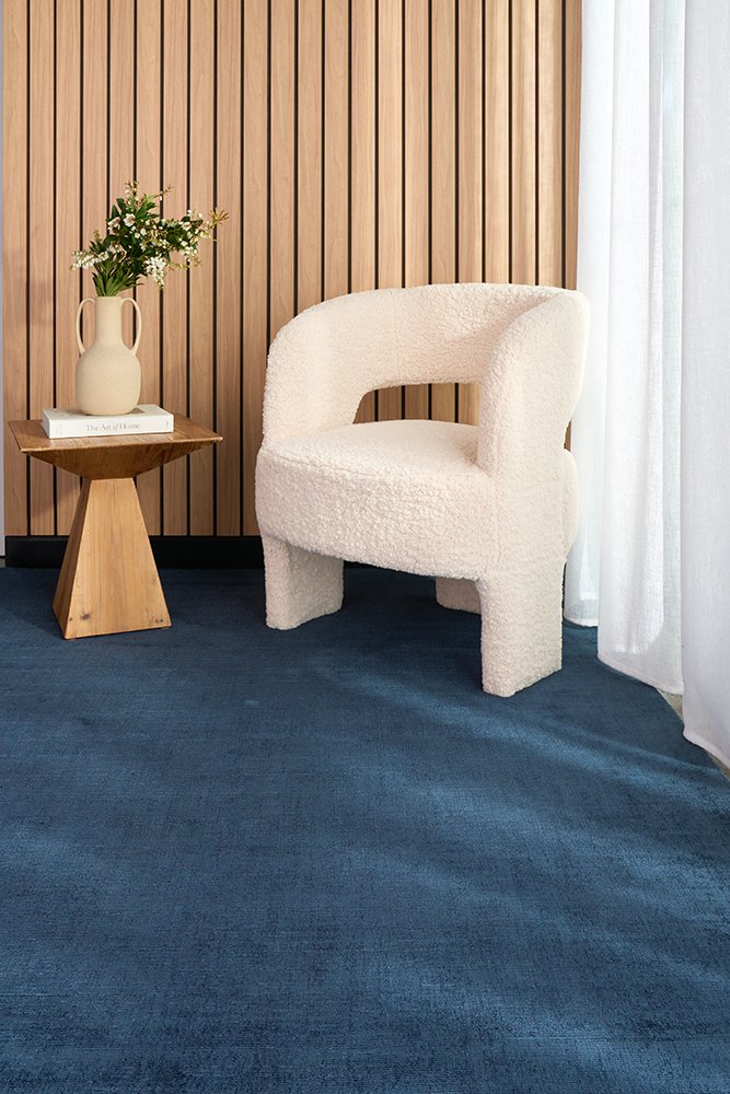 Lazuri Hand Made Viscose Rug - Navy