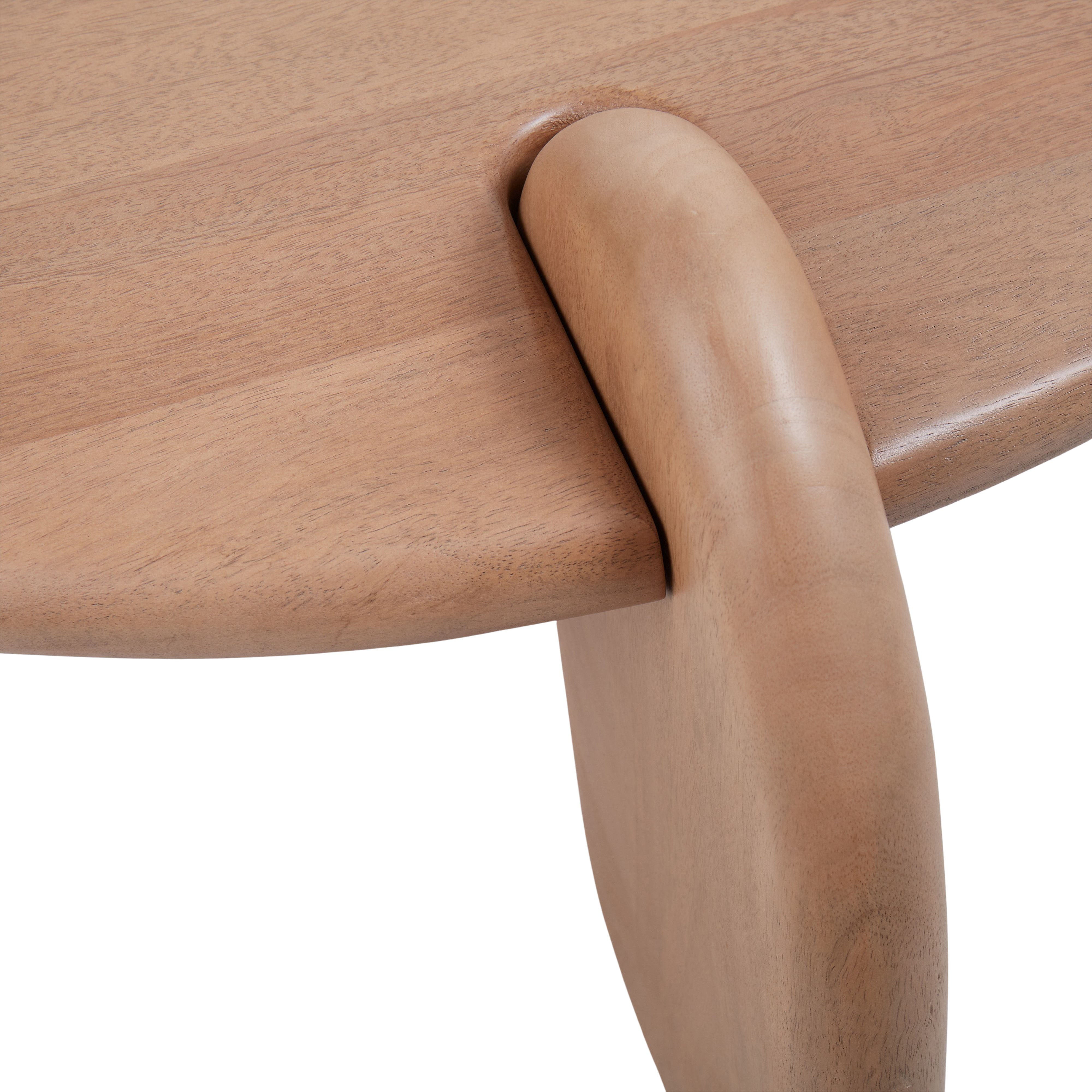 Lionel Round Timber Coffee Table - Brown