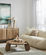 Load image into Gallery viewer, Lionel Round Timber Coffee Table - Brown
