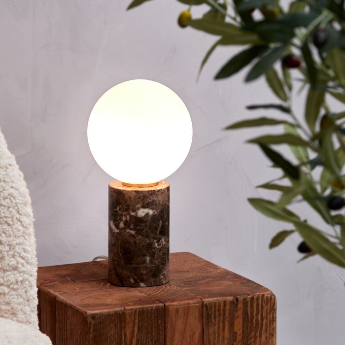 Medina Brown Marble Table Lamp