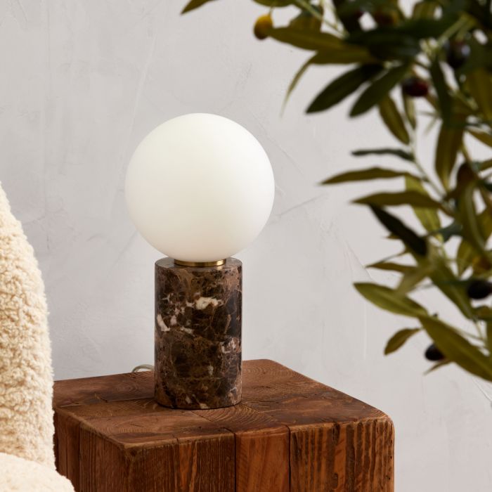Medina Brown Marble Table Lamp