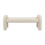 Load image into Gallery viewer, Sabri Fluffy Bench Seat Ottoman - Nougat
