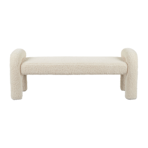 Sabri Fluffy Bench Seat Ottoman - Nougat