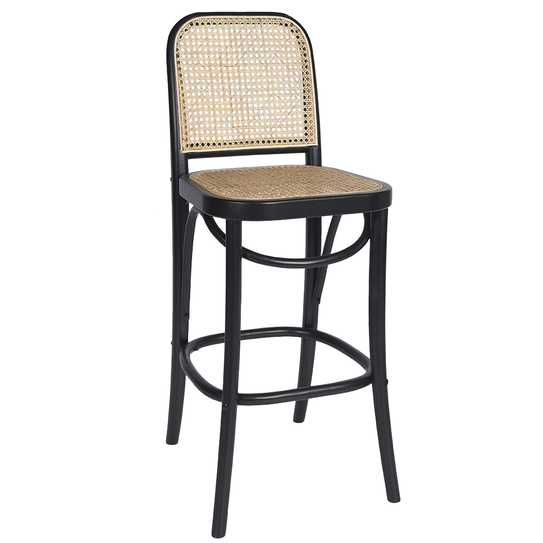 Selby Rattan Bar Stool - Black