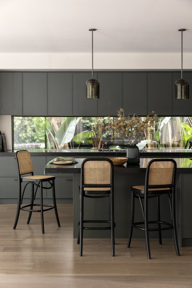 Selby Rattan Bar Stool - Black
