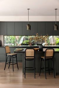 Selby Rattan Bar Stool - Black