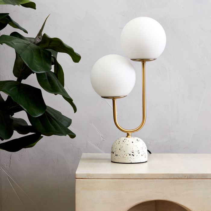 Tivoli Terrazzo Metal Table Lamp - Brass