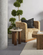 Load image into Gallery viewer, Grand Designs Gold Aged Velvet Armchair - Walnut
