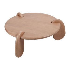 Lionel Round Timber Coffee Table - Brown