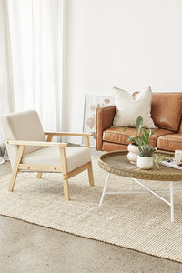 Sandra Hand Made Wool And Jute Rug - Natural