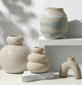 Aesop Handmade Ceramic Vase - Oatmeal
