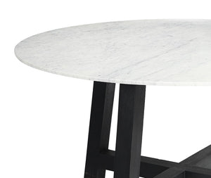 Attic Round 1.5m Marble Dining Table - Black