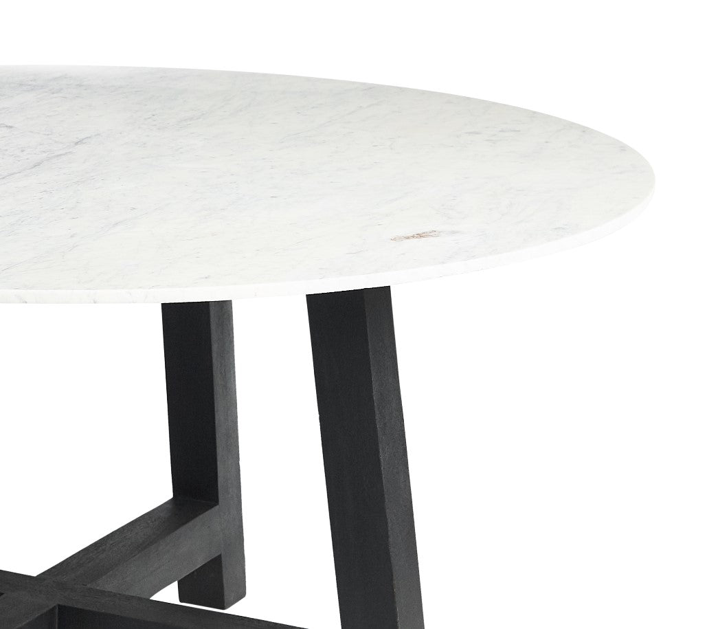 Attic Round 1.5m Marble Dining Table - Black