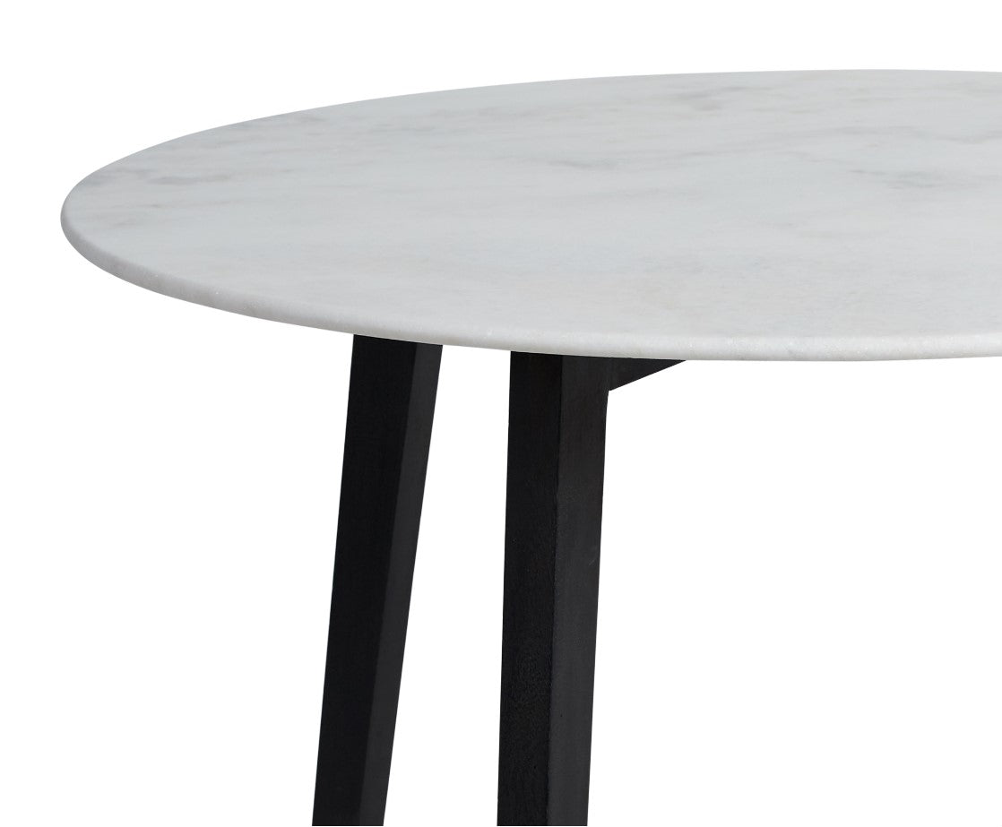 Attic Round 1.1m Marble Dining Table - Black