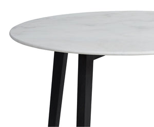 Attic Round 1.1m Marble Dining Table - Black