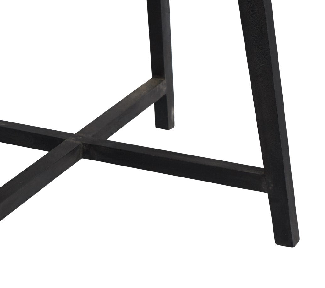 Attic Round 1.1m Marble Dining Table - Black
