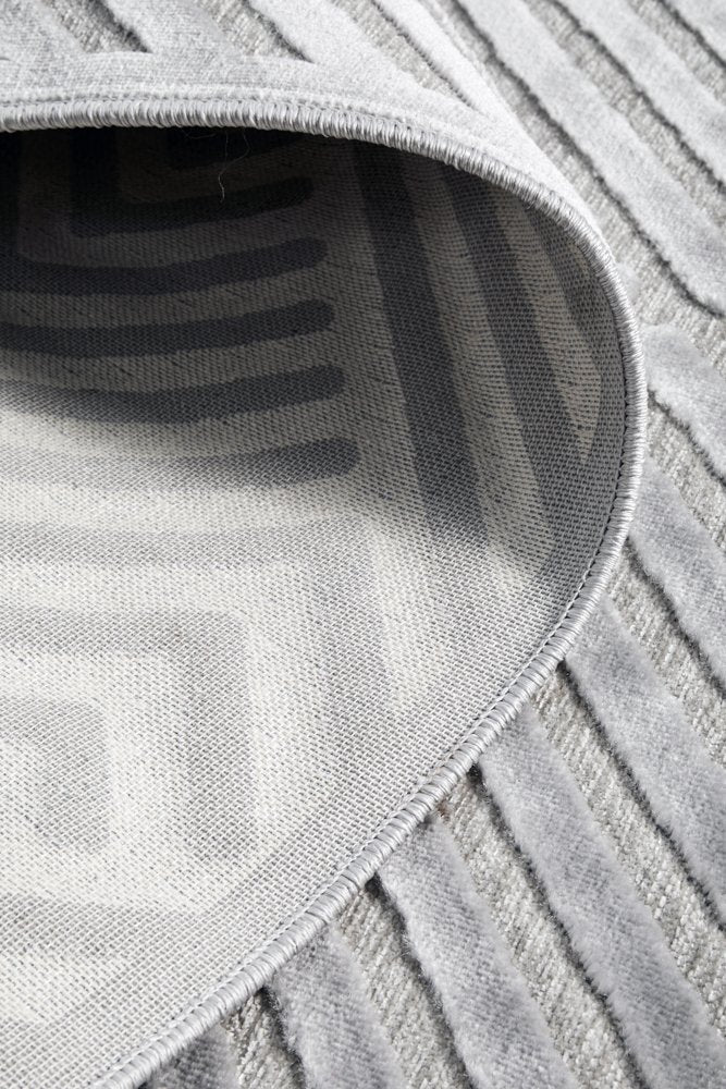 Bovie Dual Pile Rug - Silver