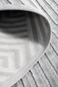 Bovie Dual Pile Rug - Silver