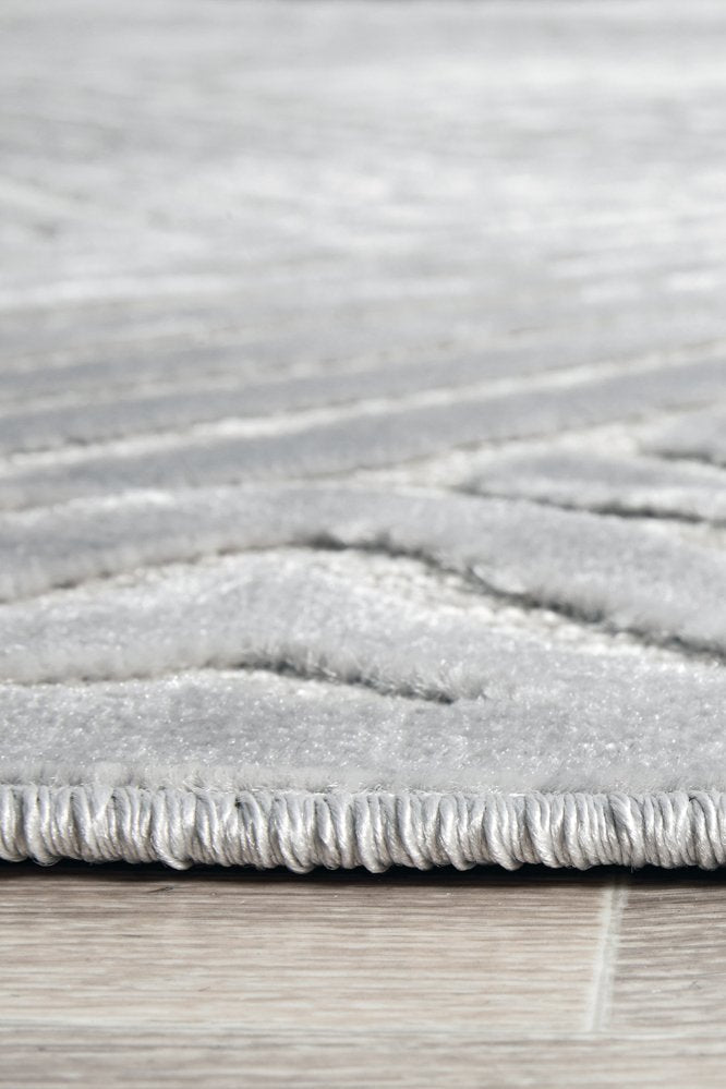 Bovie Dual Pile Rug - Silver