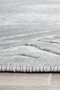 Bovie Dual Pile Rug - Silver
