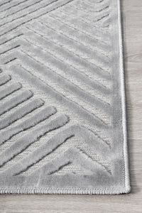 Bovie Dual Pile Rug - Silver