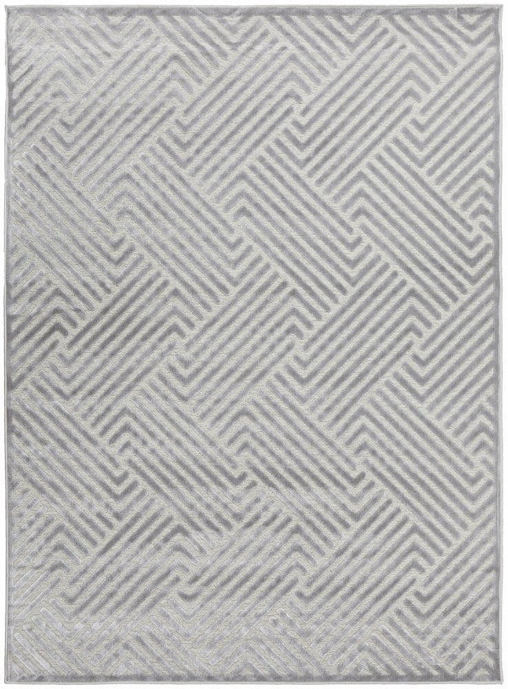 Bovie Dual Pile Rug - Silver