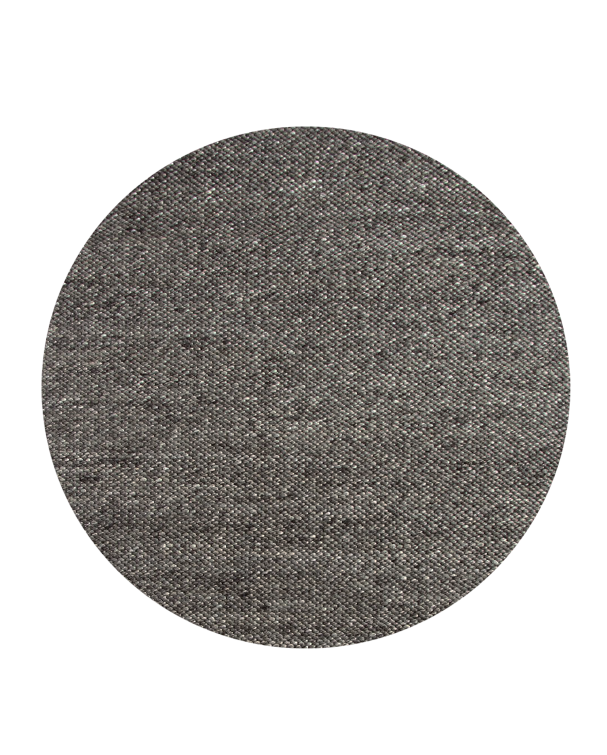 Callen Round Handmade Rug - Dark Grey