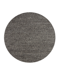 Callen Round Handmade Rug - Dark Grey