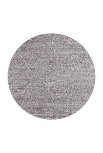 Callen Round Handmade Rug - Grey