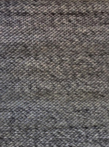 Callen Round Handmade Rug - Dark Grey