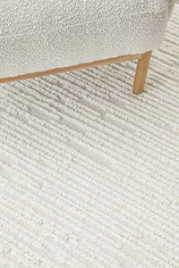 Chloe Power-Loomed Polypropylene Rug - White