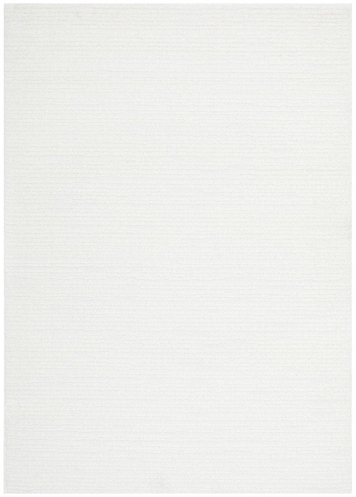 Chloe Power-Loomed Polypropylene Rug - White