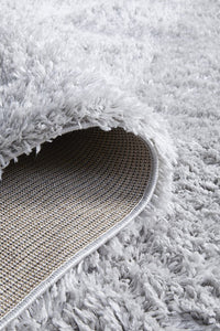 Cloud Soft Shag Style Rug - Silver