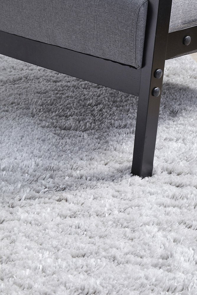Cloud Soft Shag Style Rug - Silver